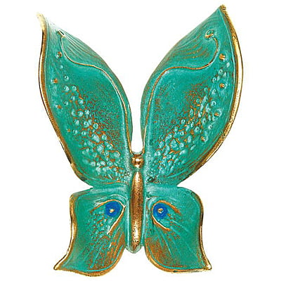 Vlinder brons turquise