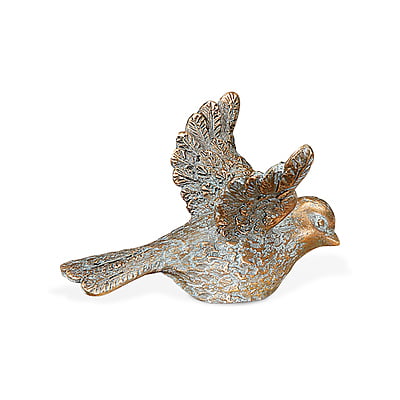 Bronzen vogel vliegend