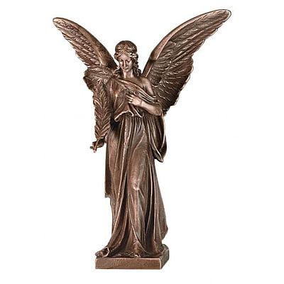 Bronzen engel met veer