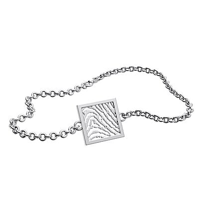 Royolz fingerprint jewelry vierkante vorm