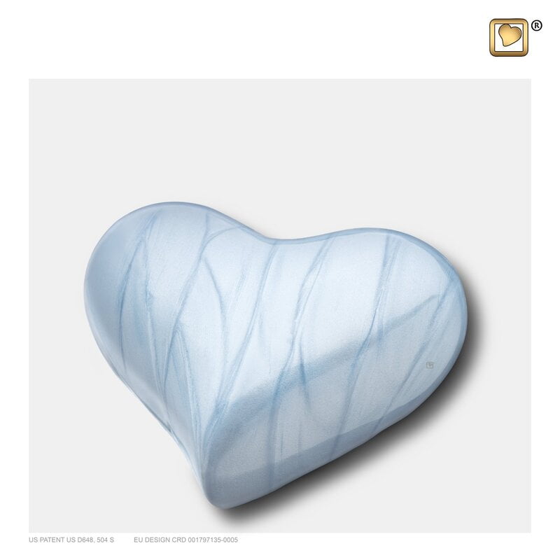 H668 Heart Child Urn Blue H668 Heart Child Urn Blue