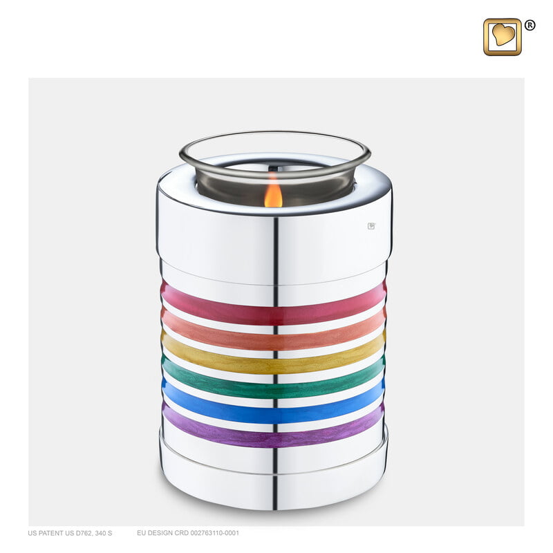 T222 Pride Rainbow Tealight Urn T222 Pride Rainbow Tealight Urn