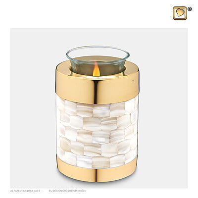 T230 Mother of Pearl Tealight Urn
