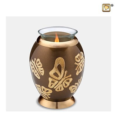 Urn Met Waxinelichtje Elegant Butterfly Urn Met Waxinelichtje Elegant Butterfly