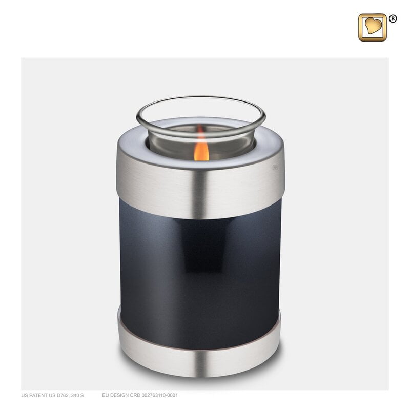Urn Met Waxinelichtje Zwart Urn Met Waxinelichtje Zwart