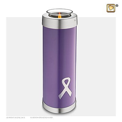 T903 Awareness Tealight Tall Urn Purple T903 Awareness Tealight Tall Urn Purple