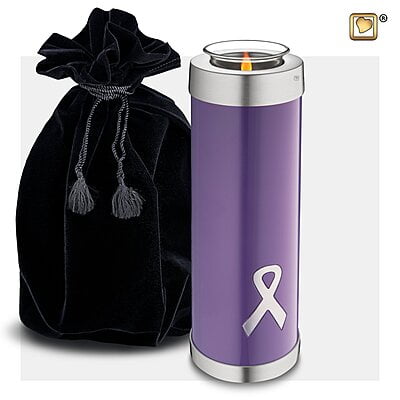 T903 Awareness Tealight Tall Urn Purple T903 Awareness Tealight Tall Urn Purple
