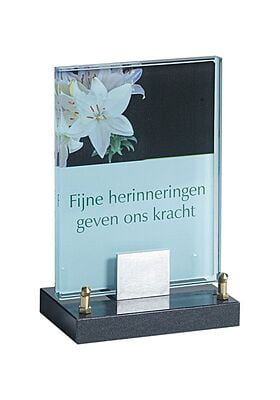 Gedenksteentje van glas