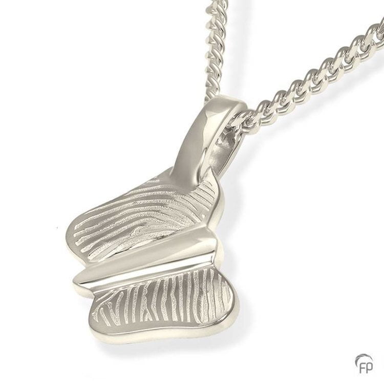 Hanger met fingerprint vlinder Hanger met fingerprint vlinder
