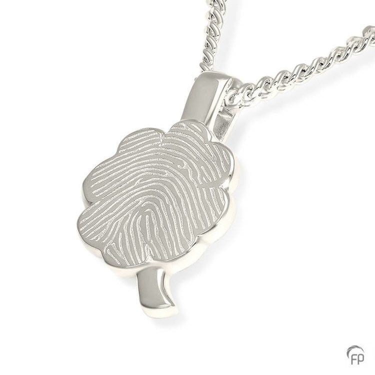 Hanger met fingerprint bloem Hanger met fingerprint bloem