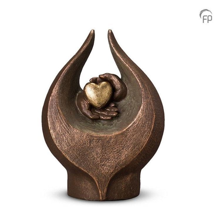 Keramische urn brons Gevoelens Keramische urn brons Gevoelens