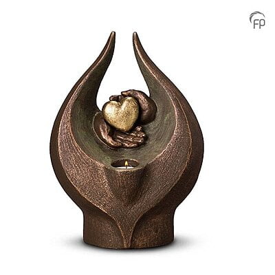 Keramische urn brons waxine