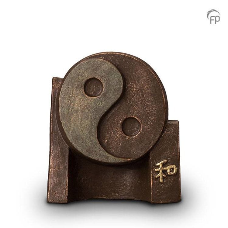 Keramische urn brons Yin-Yang Keramische urn brons Yin-Yang