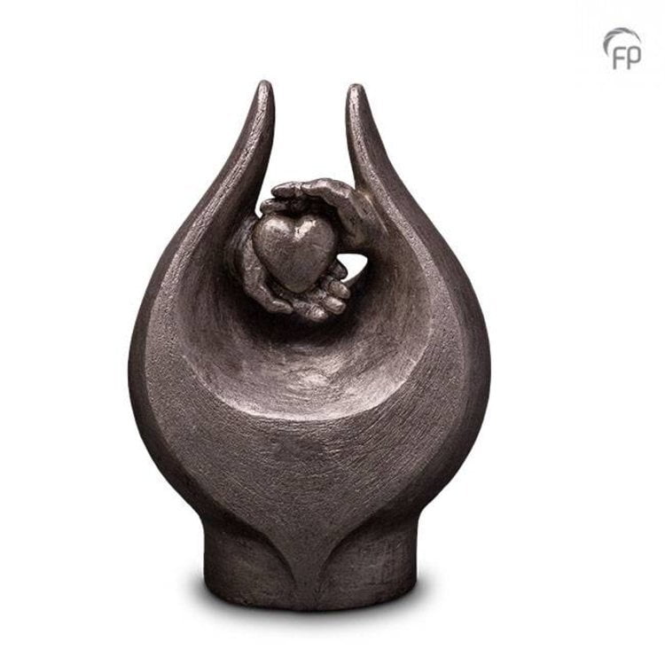 Keramische urn zilver Gevoelens Keramische urn zilver Gevoelens