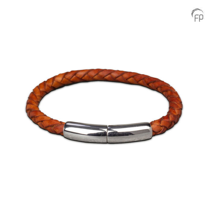 FPU 603 Embrace Armband Gevlochten Leder Bruin FPU 603 Embrace Armband Gevlochten Leder Bruin