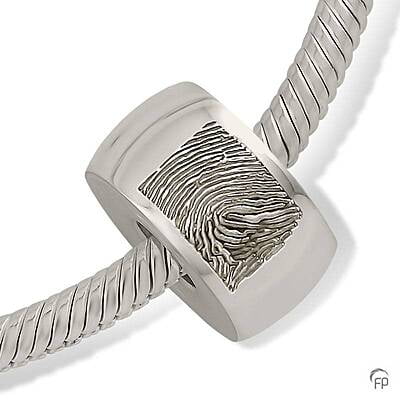 MB 009.FP Assieraad Memorial Bead met fingerprint