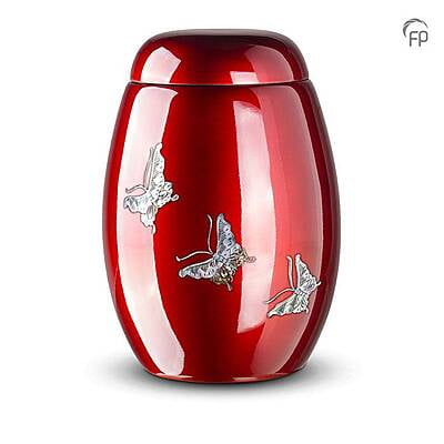 Glasfiber urn vlinder