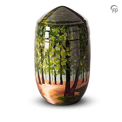 Glasfiber urn bomen