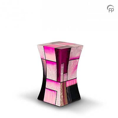 Glasfiber medium urn Diabolo rose