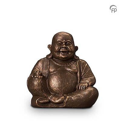 Keramische urn brons Boeddha