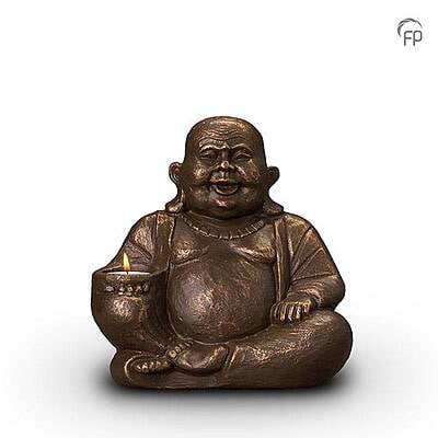 Keramische urn brons Boeddha waxine