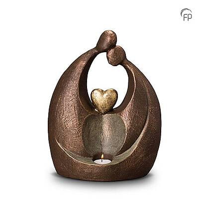 Keramische urn brons Eeuwige liefde 2