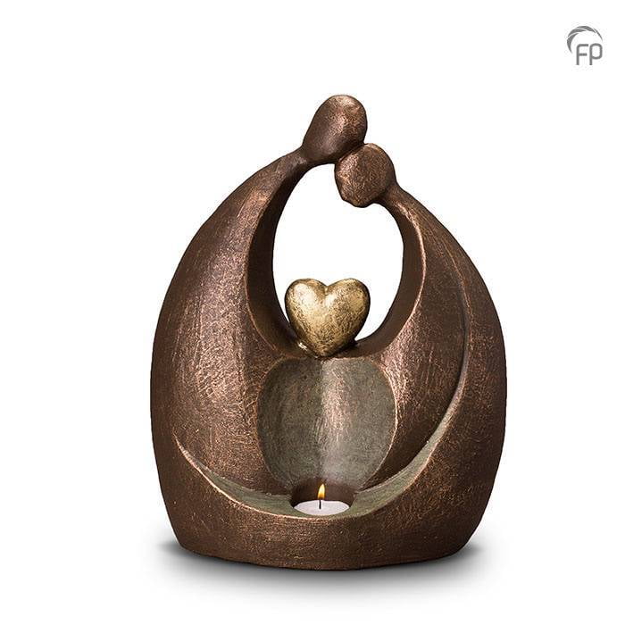 Keramische urn brons Eeuwige liefde 2 Keramische urn brons Eeuwige liefde 2