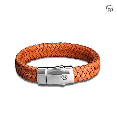 Embrace Armband Gevlochten Leder Bruin