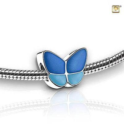 Assieraad bead Butterfly blauw