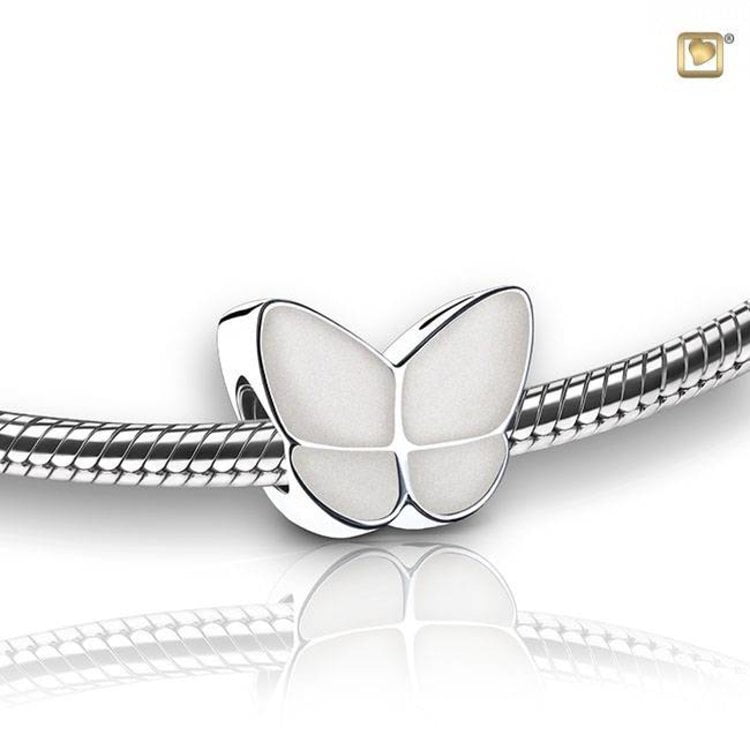 Assieraad bead Butterfly wit Assieraad bead Butterfly wit