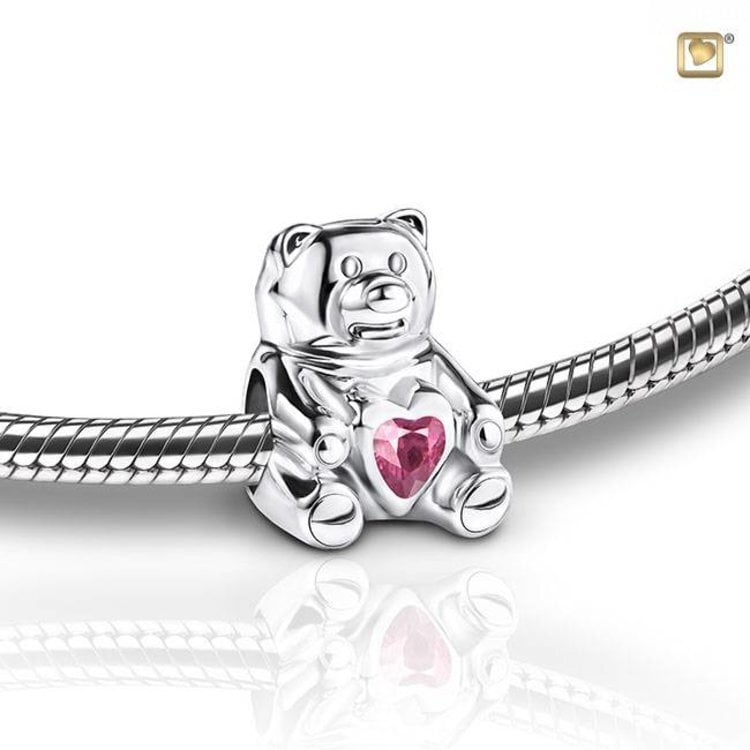 Assieraad bead Cuddle Bear roze