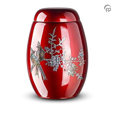 Glasfiber urn bird